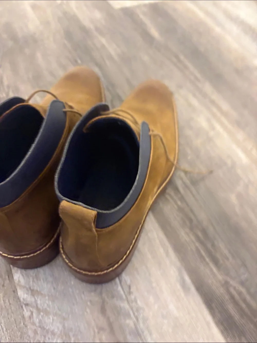 Cole Haan Men's Chukka Boots in Tan with Navy Collar (Brand New)